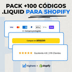 PACK +100 CÓDIGOS .LIQUID PARA SHOPIFY